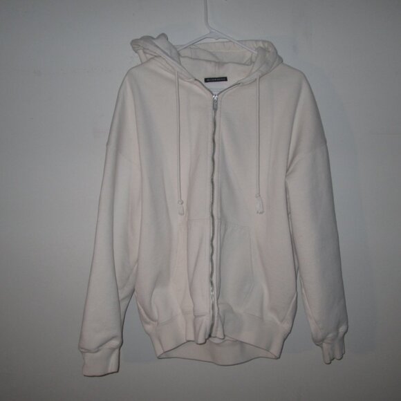 Brandy Melville Off White Zip Up Hoodie - Picture 5 of 7